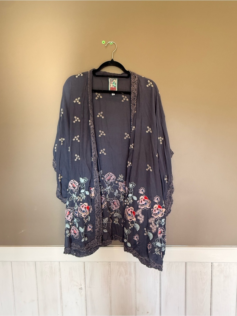 Johnny Was Embroidered Floral Kimono - Picture 3 of 6
